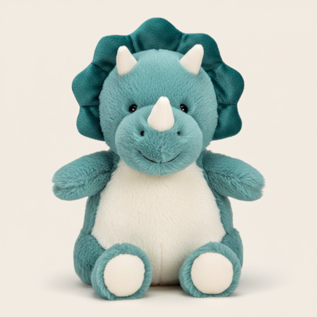 Pluche Dino Knuffel blauw groen - 24 cm