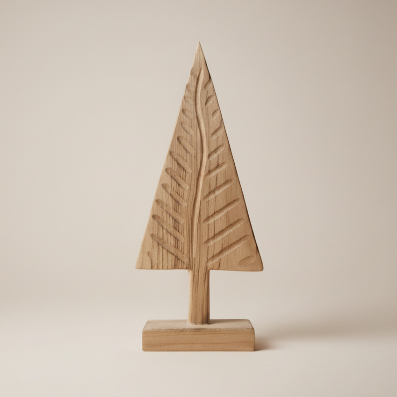 Grote Houten Kerstboom van Paulownia hout (62 cm)
