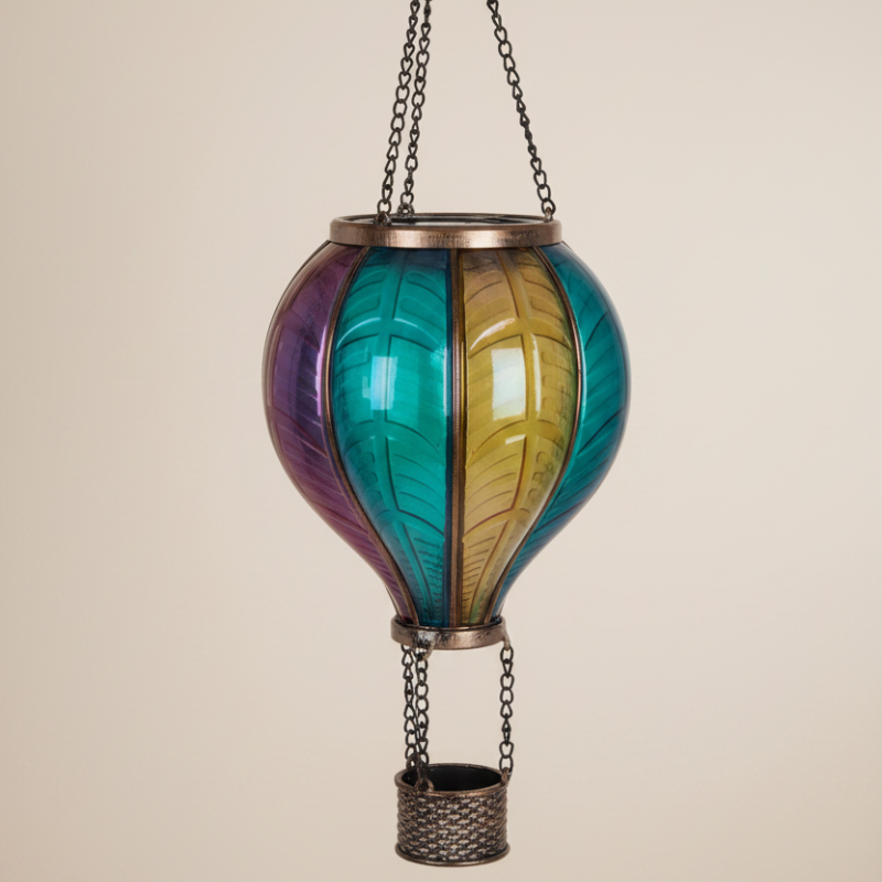 LED Solar Luchtballon - Medium (45 cm) met Vlammeneffect