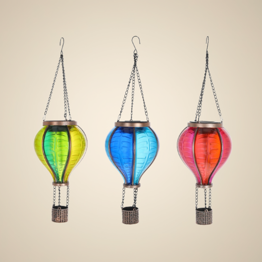 LED Solar Luchtballon - Klein (37 cm) met Vlammeneffect