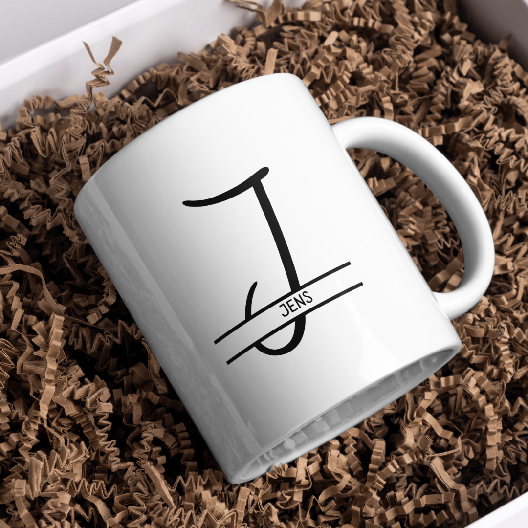 Gepersonaliseerde Mok Letter + Naam