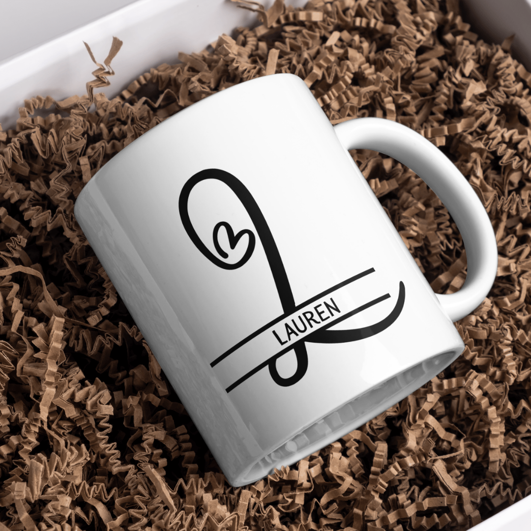 Gepersonaliseerde Mok Letter + Naam