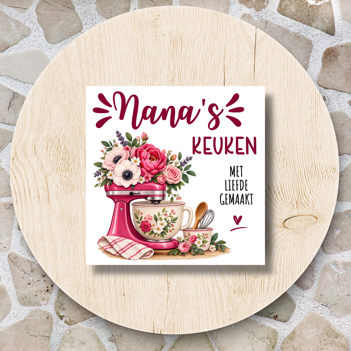 'Nana’s keuken’ – Gepersonaliseerd – 15 × 15 cm