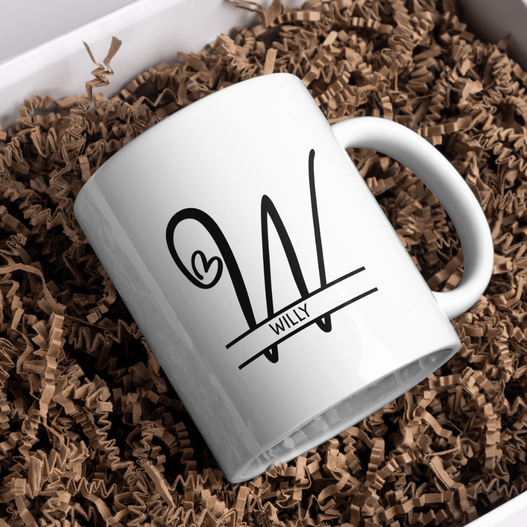 Gepersonaliseerde Mok Letter + Naam