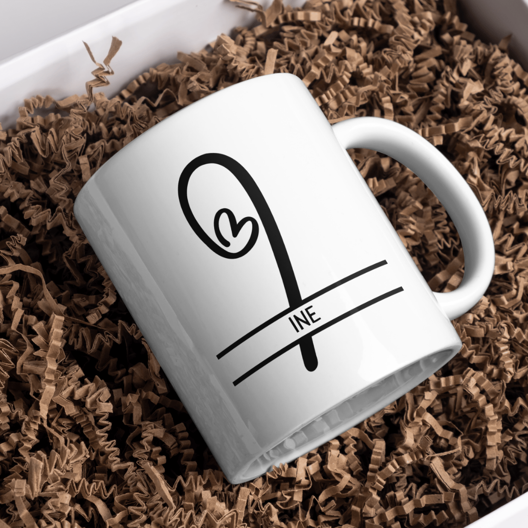 Gepersonaliseerde Mok Letter + Naam