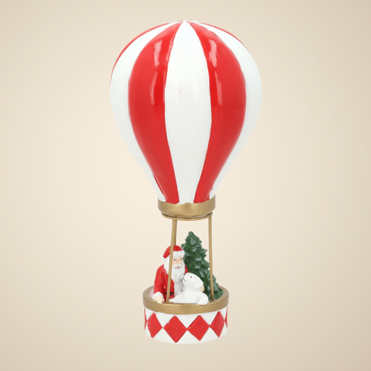 Kerstman in Luchtballon - Staand Tafelmodel (21 cm)
