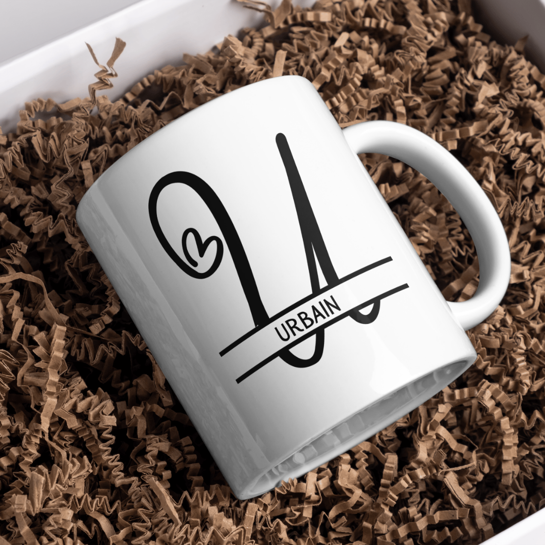 Gepersonaliseerde Mok Letter + Naam