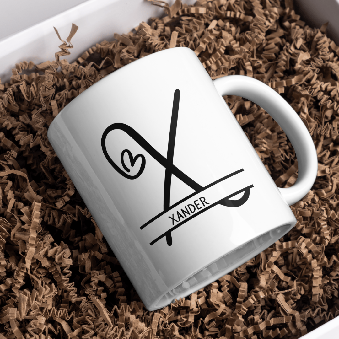 Gepersonaliseerde Mok Letter + Naam