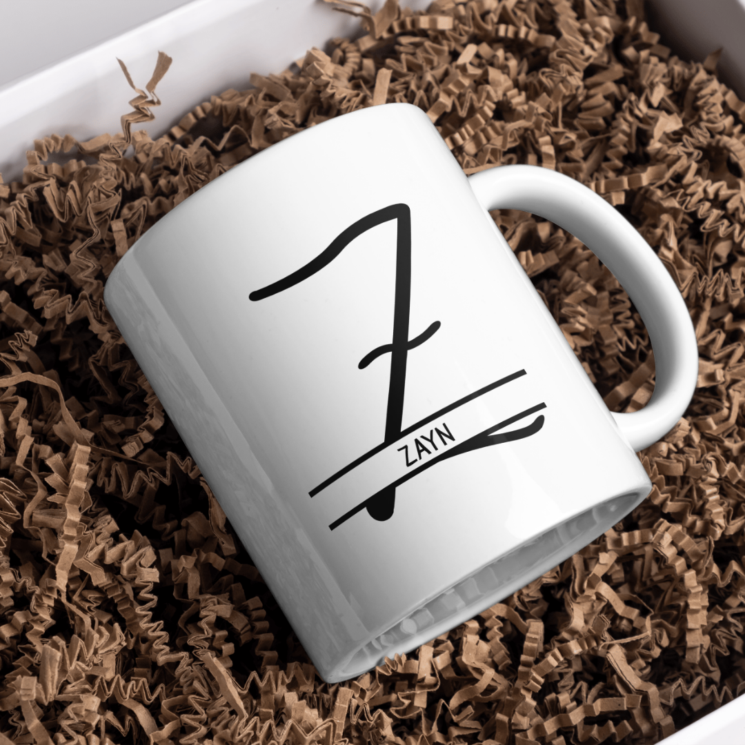 Gepersonaliseerde Mok Letter + Naam